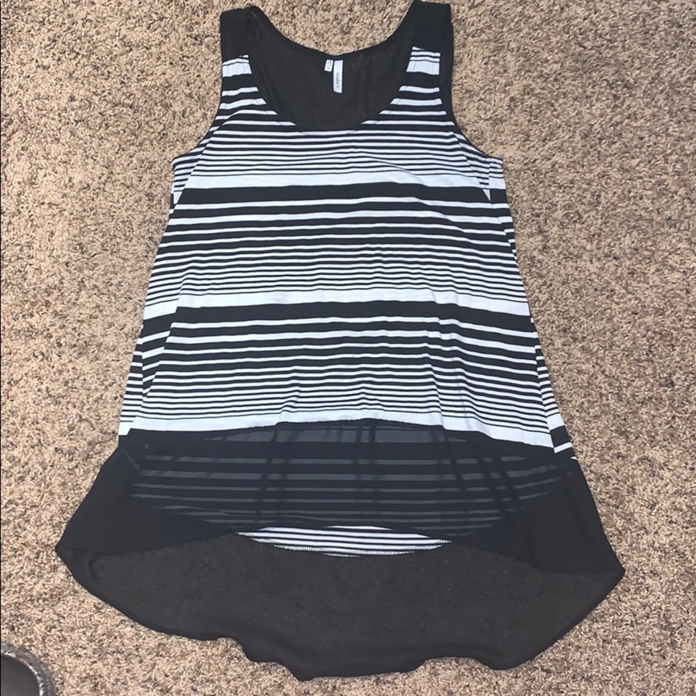 Black and White High-Low tunic